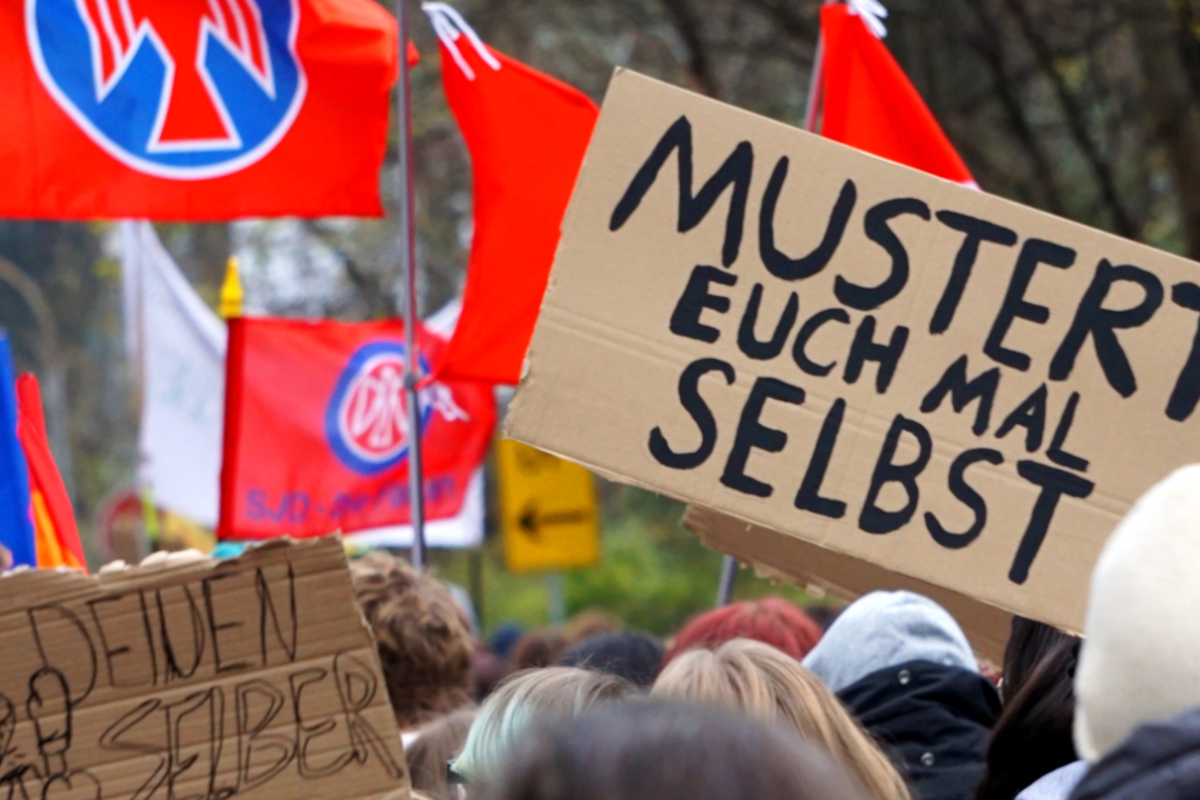Protest gegen die Wehrpflicht