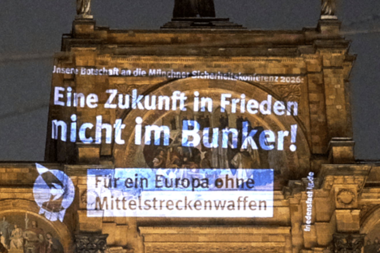 Kampagne fordert Pistorius anlässlich der Münchner Sicherheitskonferenz zum Umdenken bei Mittelstreckenwaffen auf 
