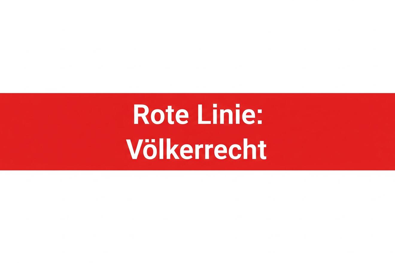 Protestaktion „Rote Linie: Völkerrecht“ – anlässlich des Besuchs des israelischen Außenministers 
