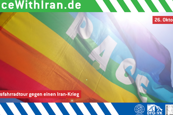 Friedensfahrradtour zwischen den Botschaften der USA und des Iran