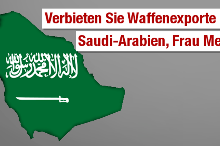 Jetzt unterzeichnen: Wir fordern ein Waffenexportverbot für Saudi-Arabien