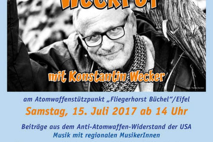 Konzert mit Konstantin Wecker am 15. Juli in Büchel 
