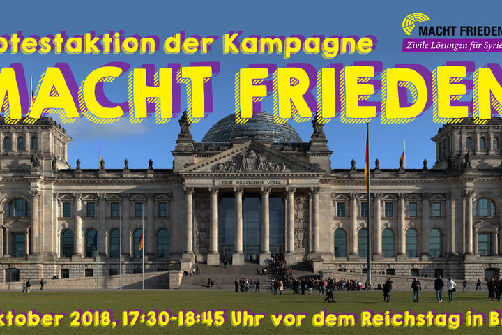 Macht Frieden! Aktion am 8. Oktober in Berlin