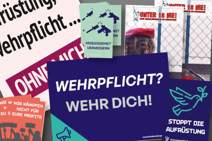 Aktionsmaterialien zum Thema Wehrpflicht