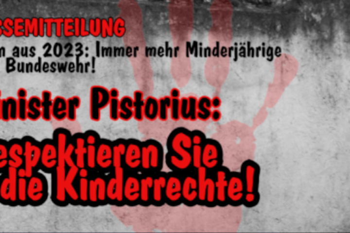 Minister Pistorius: Respektieren Sie die Kinderrechte!