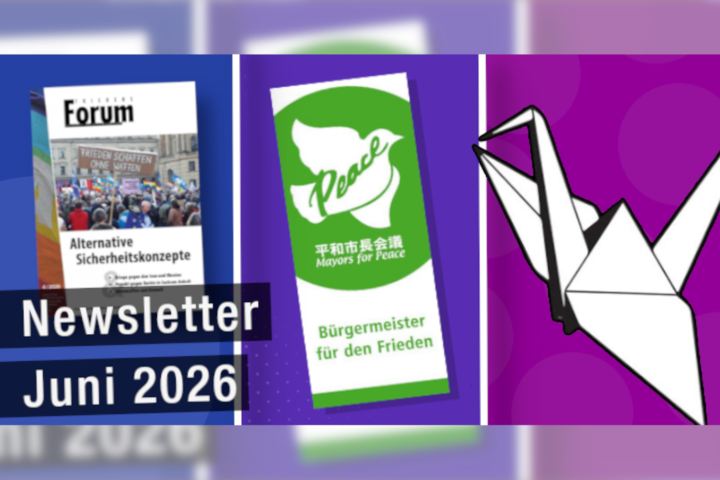 Der Newsletter des Netzwerk Friedenskooperative im Juni 2026