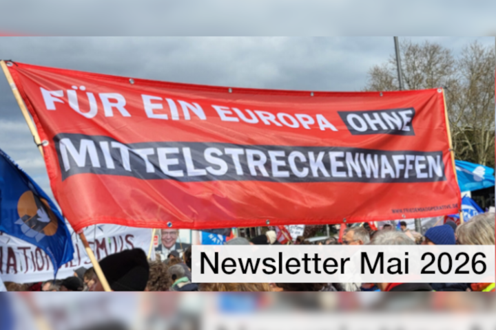 Der Newsletter des Netzwerk Friedenskooperative im Mai 2026.