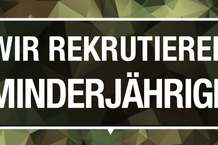 Rekrutierung von Minderjährigen durch die Bundeswehr muss gestoppt werden