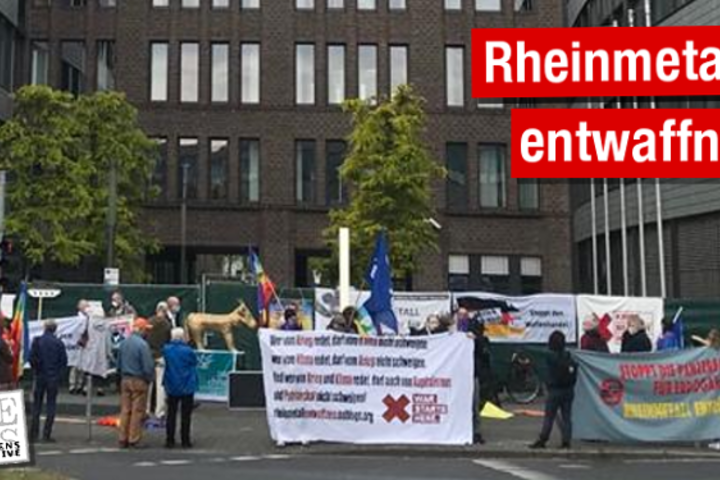 Rheinmetall-Hauptversammlung von Demonstrationen begleitet