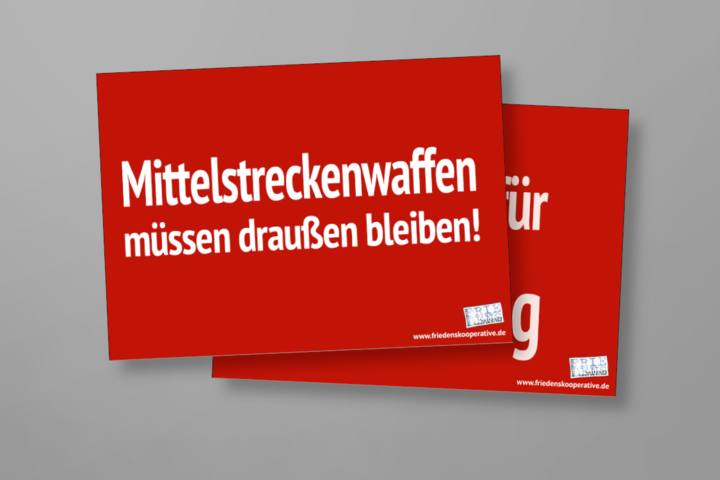 Aktionsschild gegen Mittelstreckenwaffen