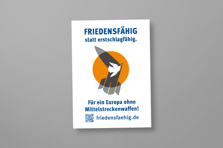 Aufkleber Friedensfähig statt erstschlagfähig