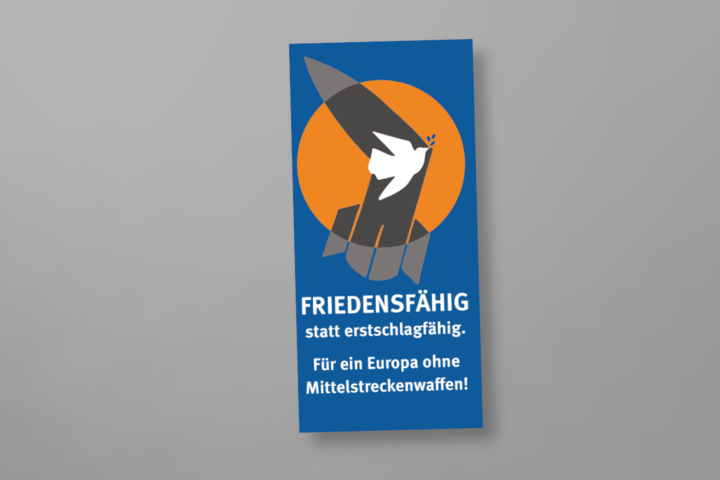 Flyer Friedensfähig statt erstschlagfähig