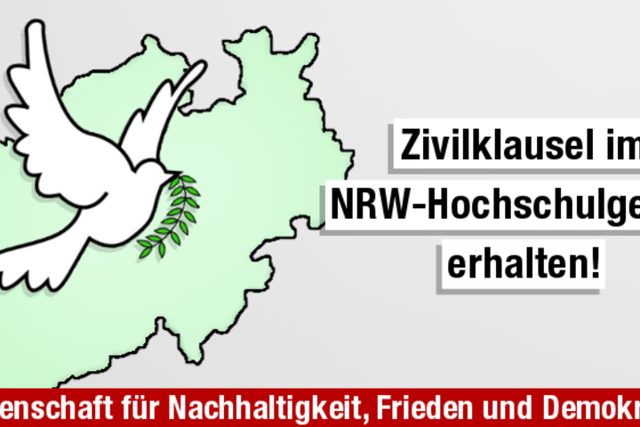 Unterschriftenkampagne für den Erhalt der Zivilklausel im NRW-Hochschulgesetz gestartet