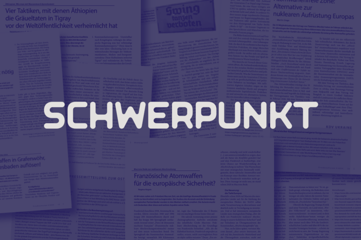 Der Schwerpunkt des FriedensForums.