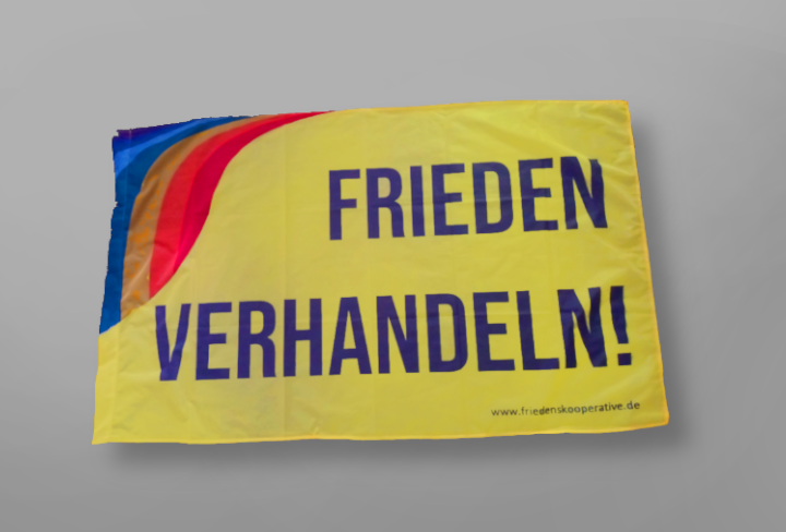 Fahne: Frieden verhandeln