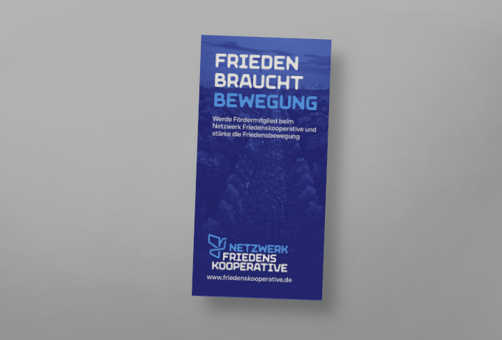 Selbstdarstellungsflyer des Netzwerk Friedenskooperative